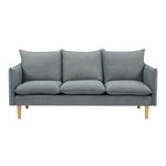 Sinatra 2 + 3 Seater Fabric Sofa Lounge Couch Dark Grey - Furniture > Sofas
