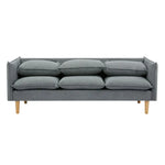 Sinatra 2 + 3 Seater Fabric Sofa Lounge Couch Dark Grey - Furniture > Sofas