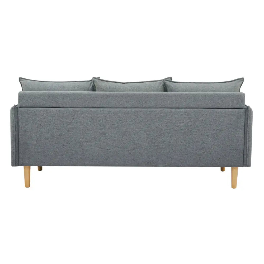 Sinatra 2 + 3 Seater Fabric Sofa Lounge Couch Dark Grey - Furniture > Sofas