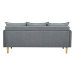 Sinatra 2 + 3 Seater Fabric Sofa Lounge Couch Dark Grey - Furniture > Sofas