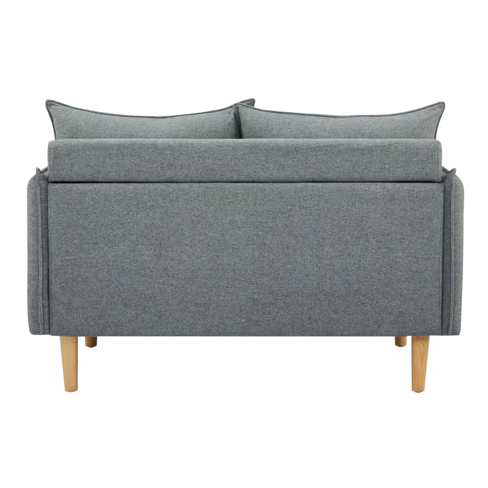 Sinatra 2 Seater Fabric Sofa Lounge Couch Dark Grey - Furniture > Sofas