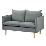 Sinatra 2 Seater Fabric Sofa Lounge Couch Dark Grey - Furniture > Sofas