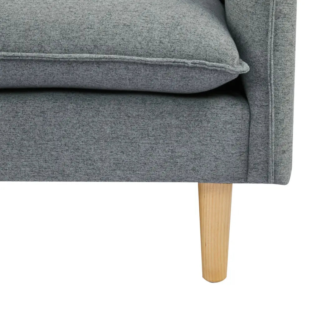 Sinatra 2 Seater Fabric Sofa Lounge Couch Dark Grey - Furniture > Sofas