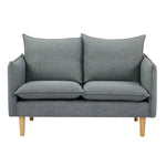 Sinatra 2 Seater Fabric Sofa Lounge Couch Dark Grey - Furniture > Sofas
