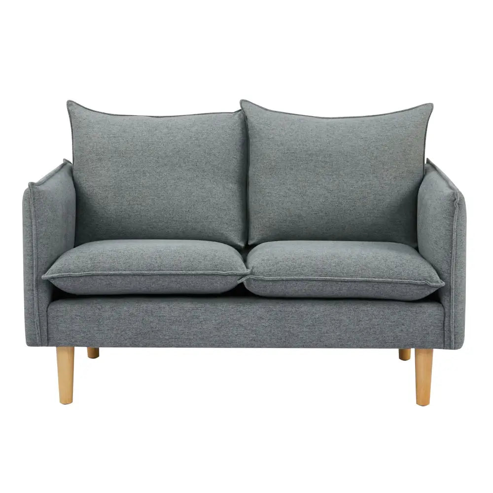 Sinatra 2 Seater Fabric Sofa Lounge Couch Dark Grey - Furniture > Sofas