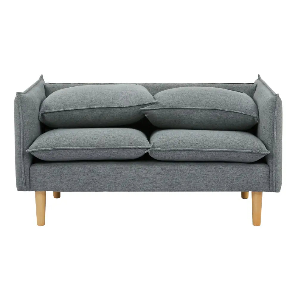 Sinatra 2 Seater Fabric Sofa Lounge Couch Dark Grey - Furniture > Sofas