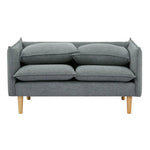 Sinatra 2 Seater Fabric Sofa Lounge Couch Dark Grey - Furniture > Sofas