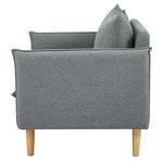 Sinatra 2 Seater Fabric Sofa Lounge Couch Dark Grey - Furniture > Sofas