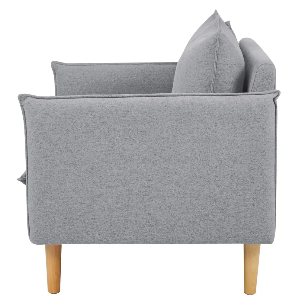 Sinatra 2 Seater Fabric Sofa Lounge Couch Grey - Furniture > Sofas