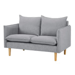 Sinatra 2 Seater Fabric Sofa Lounge Couch Grey - Furniture > Sofas
