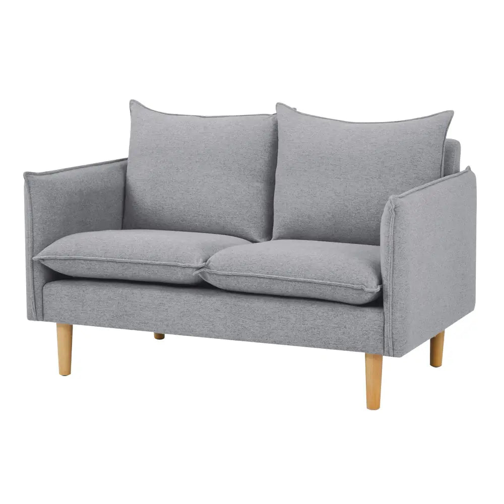 Sinatra 2 Seater Fabric Sofa Lounge Couch Grey - Furniture > Sofas