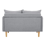 Sinatra 2 Seater Fabric Sofa Lounge Couch Grey - Furniture > Sofas