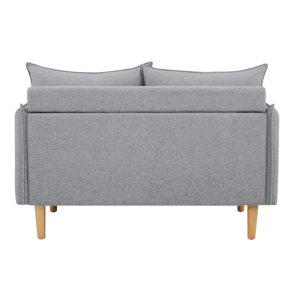 Sinatra 2 Seater Fabric Sofa Lounge Couch Grey - Furniture > Sofas