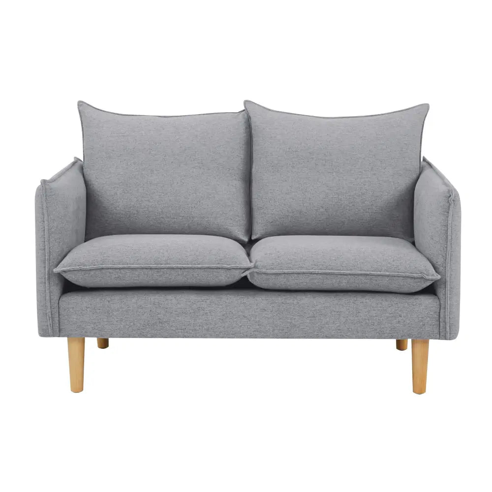 Sinatra 2 Seater Fabric Sofa Lounge Couch Grey - Furniture > Sofas