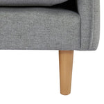 Sinatra 2 Seater Fabric Sofa Lounge Couch Grey - Furniture > Sofas