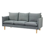 Sinatra 3 Seater Fabric Sofa Lounge Couch Dark Grey - Furniture > Sofas