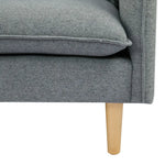 Sinatra 3 Seater Fabric Sofa Lounge Couch Dark Grey - Furniture > Sofas