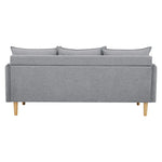 Sinatra 3 Seater Fabric Sofa Lounge Couch Grey - Furniture > Sofas
