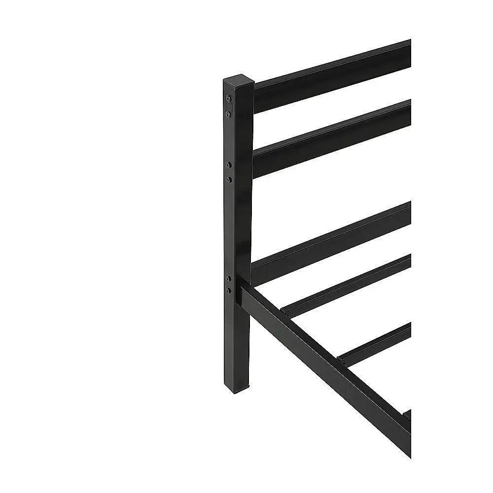 Single Daybed Metal Frame Sofa Premium Black Day Bed Steel Support - Furniture > Bedroom > Beds & Bed Frames