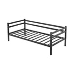 Single Daybed Metal Frame Sofa Premium Black Day Bed Steel Support - Furniture > Bedroom > Beds & Bed Frames