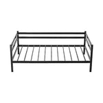 Single Daybed Metal Frame Sofa Premium Black Day Bed Steel Support - Furniture > Bedroom > Beds & Bed Frames
