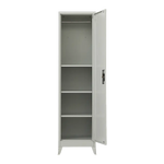 Single-Door Metal Tall Cabinet Shelf Storage for Home Office Gym - Furniture > Office