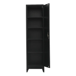 Single-Door Metal Tall Cabinet Shelf Storage for Home Office Gym - Furniture > Office
