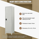 Single-Door Metal Tall Cabinet Shelf Storage for Home Office Gym - Furniture > Office