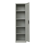 Single-Door Metal Tall Cabinet Shelf Storage for Home Office Gym - Furniture > Office