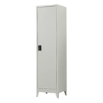 Single-Door Metal Tall Cabinet Shelf Storage for Home Office Gym - Furniture > Office