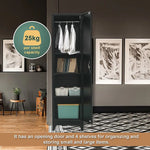 Single-Door Metal Tall Cabinet Shelf Storage for Home Office Gym - Furniture > Office