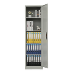 Single-Door Metal Tall Cabinet Shelf Storage for Home Office Gym - Furniture > Office