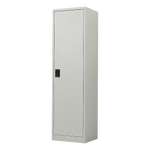 Single-Door Metal Tall Cabinet Shelf Storage for Home Office Gym - Furniture > Office