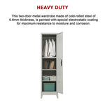 Single-Door Metal Tall Cabinet Shelf Storage for Home Office Gym - Furniture > Office