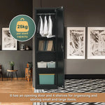 Single-Door Metal Tall Cabinet Shelf Storage for Home Office Gym - Furniture > Office