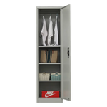 Single-Door Metal Tall Cabinet Shelf Storage for Home Office Gym - Furniture > Office