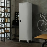 Single-Door Metal Tall Cabinet Shelf Storage for Home Office Gym - Furniture > Office