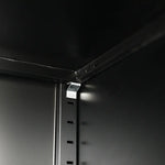 Single-Door Metal Tall Cabinet Shelf Storage for Home Office Gym - Furniture > Office