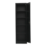 Single-Door Metal Tall Cabinet Shelf Storage for Home Office Gym - Furniture > Office