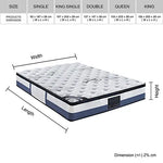 Single Mattress Latex Pillow Top Pocket Spring Foam Medium Firm Bed - Furniture > Mattresses