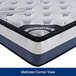 Single Mattress Latex Pillow Top Pocket Spring Foam Medium Firm Bed - Furniture > Mattresses