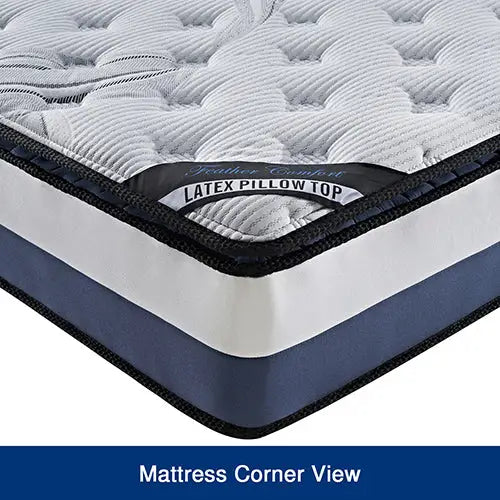 Single Mattress Latex Pillow Top Pocket Spring Foam Medium Firm Bed - Furniture > Mattresses