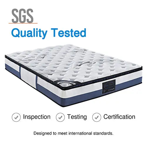 Single Mattress Latex Pillow Top Pocket Spring Foam Medium Firm Bed - Furniture > Mattresses