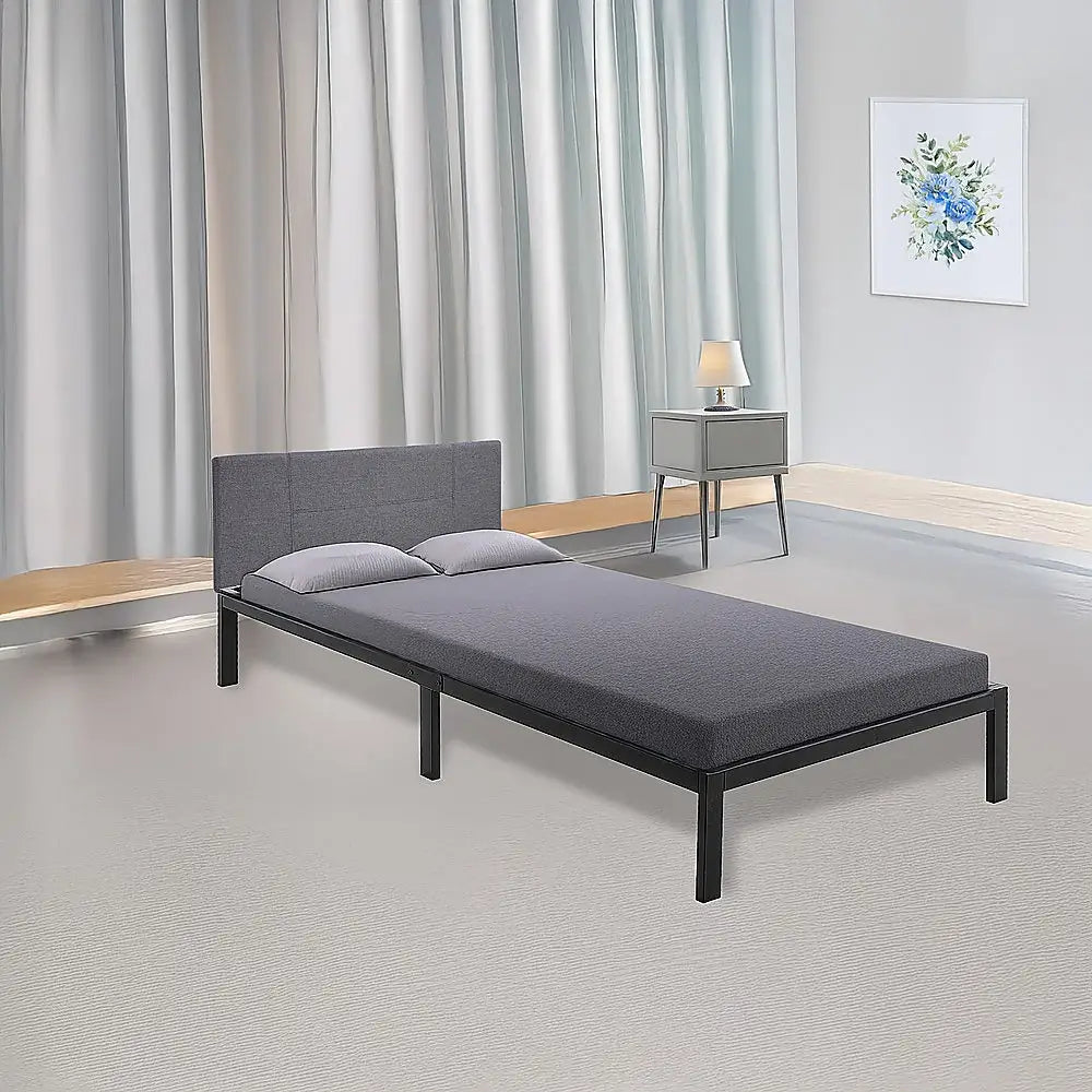 Single Metal Bed Frame Full Steel Heavy Duty - Furniture > Bedroom > Beds & Bed Frames
