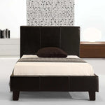 Single PU Leather Bed Frame Black - Furniture > Bedroom > Beds & Bed Frames