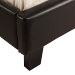 Single PU Leather Bed Frame Black - Furniture > Bedroom > Beds & Bed Frames
