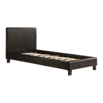 Single PU Leather Bed Frame Black - Furniture > Bedroom > Beds & Bed Frames