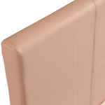 Single PU Leather Bed Frame Pink - Furniture > Bedroom