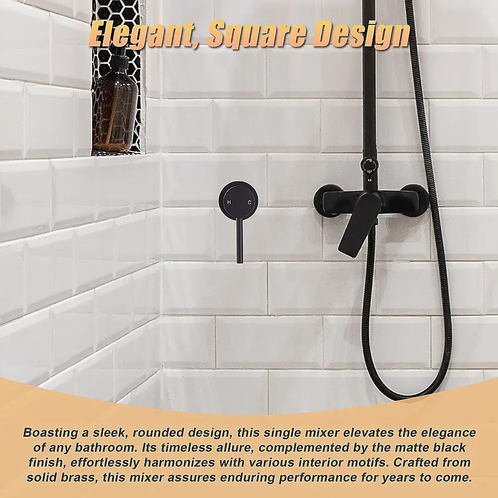 Single Round Shower Bath Mixer Tap Bathroom WATERMARK Approved - Furniture > Bathroom > Tap & Sink Accessories
