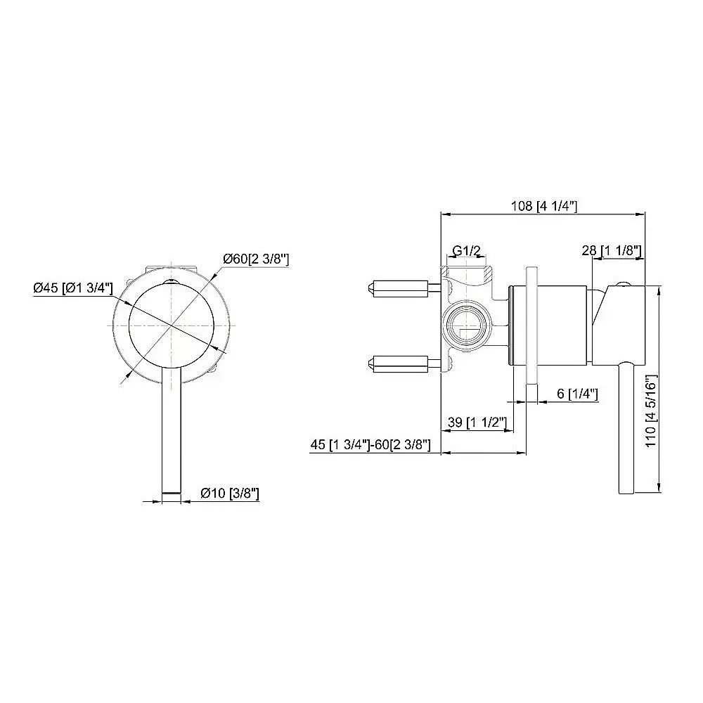 Single Round Shower Bath Mixer Tap Bathroom WATERMARK Approved - Furniture > Bathroom > Tap & Sink Accessories